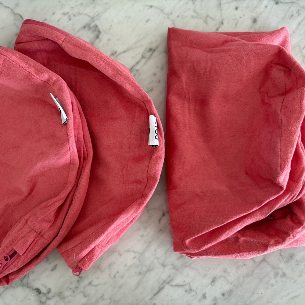 Partial Set (2) Stone Covers and (1) Stick Cover in Watermelon Microsuede